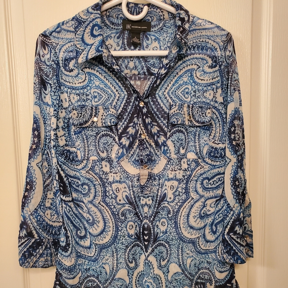 INC International Concept L Blouse